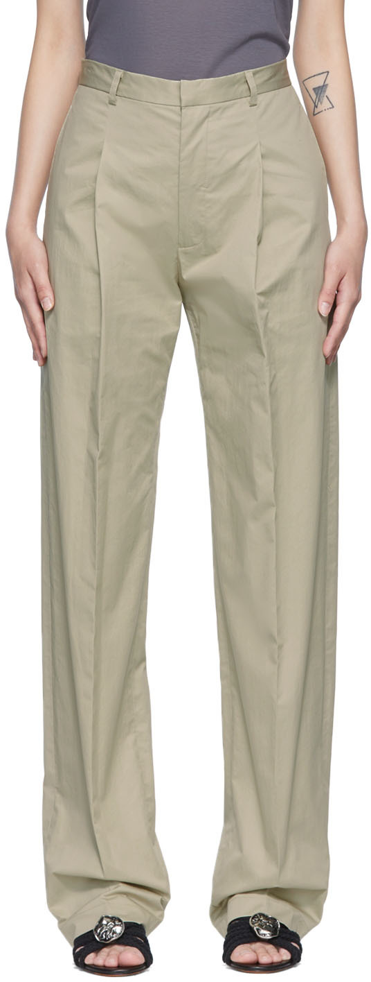 Beige Gaia Trousers by Maryam Nassir 