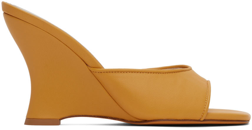 Maryam Nassir Zadeh Orange Lido Wedge Sandals In 535 Amber