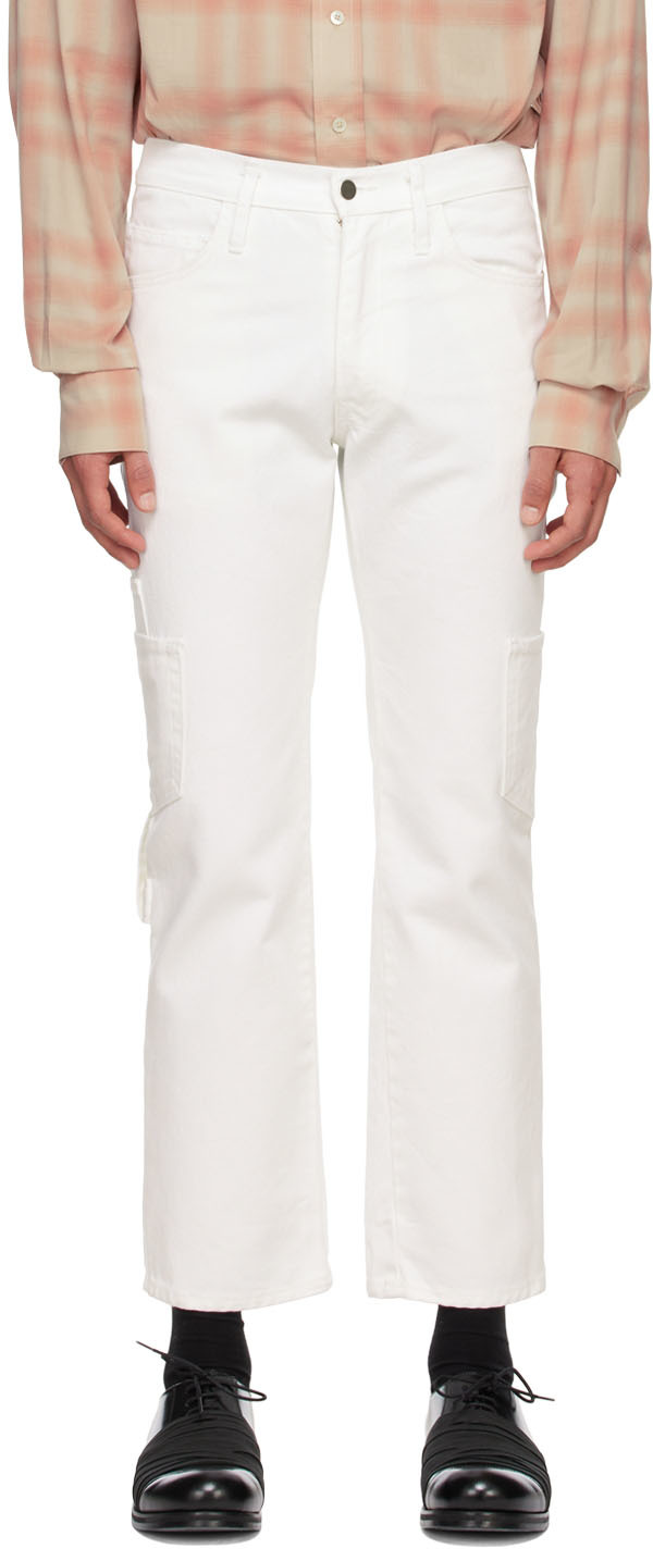 SSENSE Exclusive White Straight-Leg Jeans