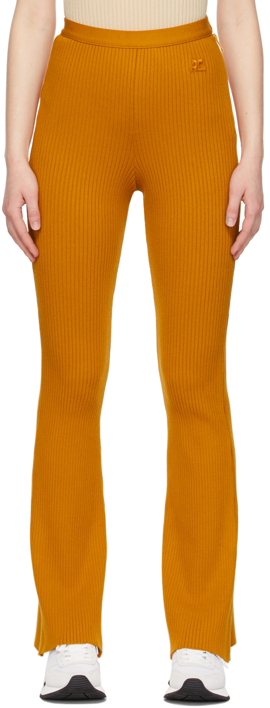 Courrèges Yellow Classic Knit Lounge Pants