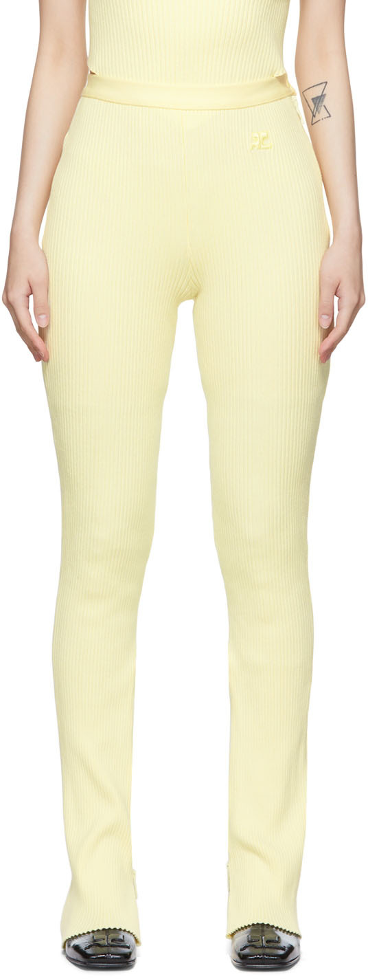 Courrèges Yellow Viscose Lounge Pants