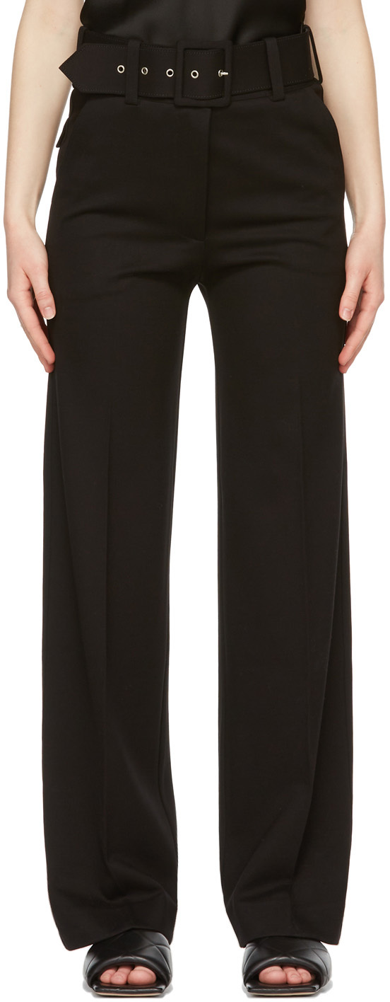 Victoria Beckham Black Belted Trousers