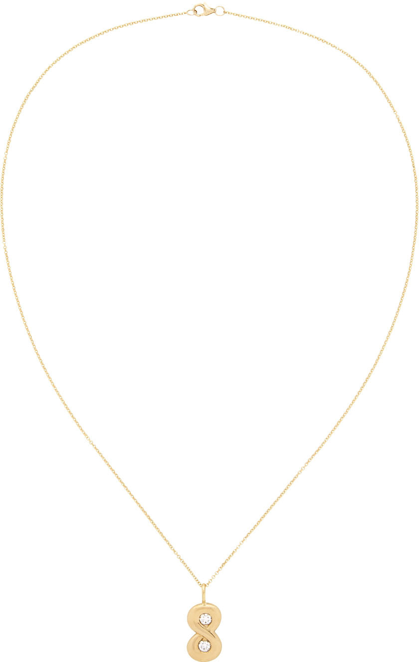 BRENT NEALE Gold Bubble Number 8 Necklace