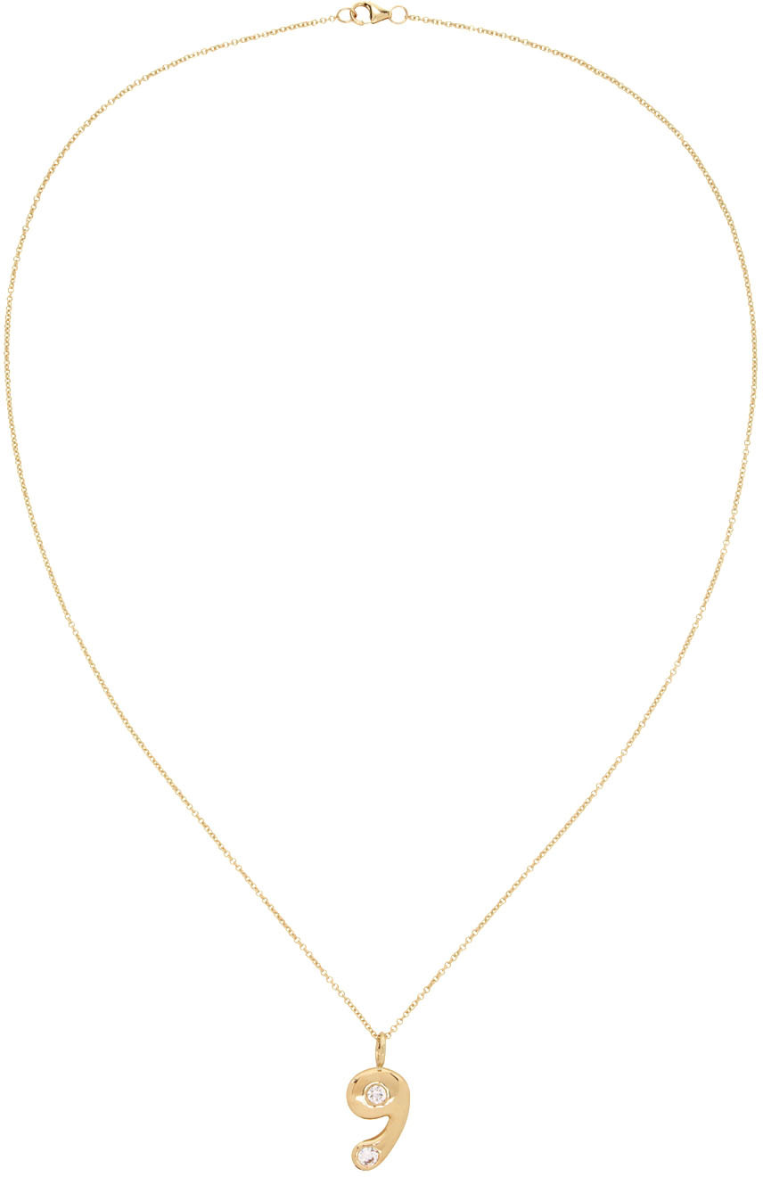 BRENT NEALE Gold Bubble Number 9 Necklace