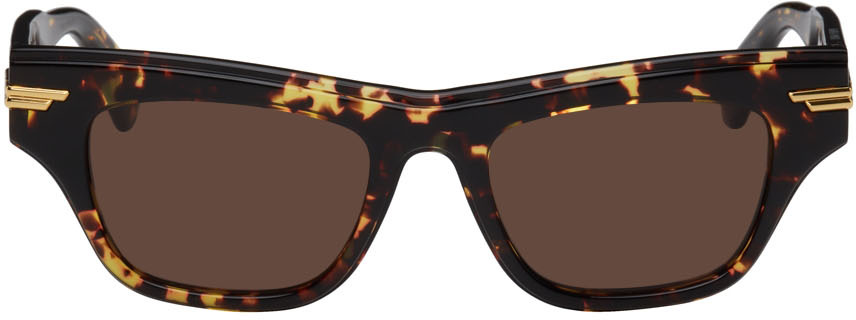 Bottega Veneta Tortoiseshell Transparent Sunglasses
