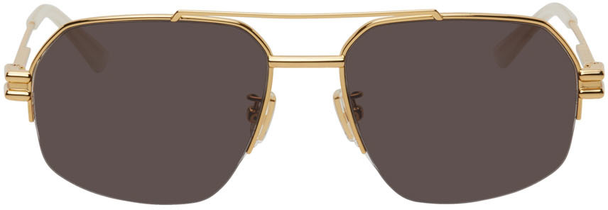 Bottega Veneta Gold Bond Sunglasses
