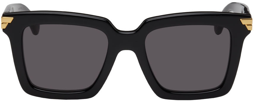 Bottega Veneta Black Square Thick Sunglasses