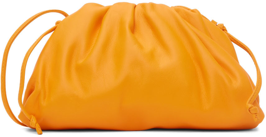 Bottega Veneta Orange Pouch Bag For Sale at 1stDibs