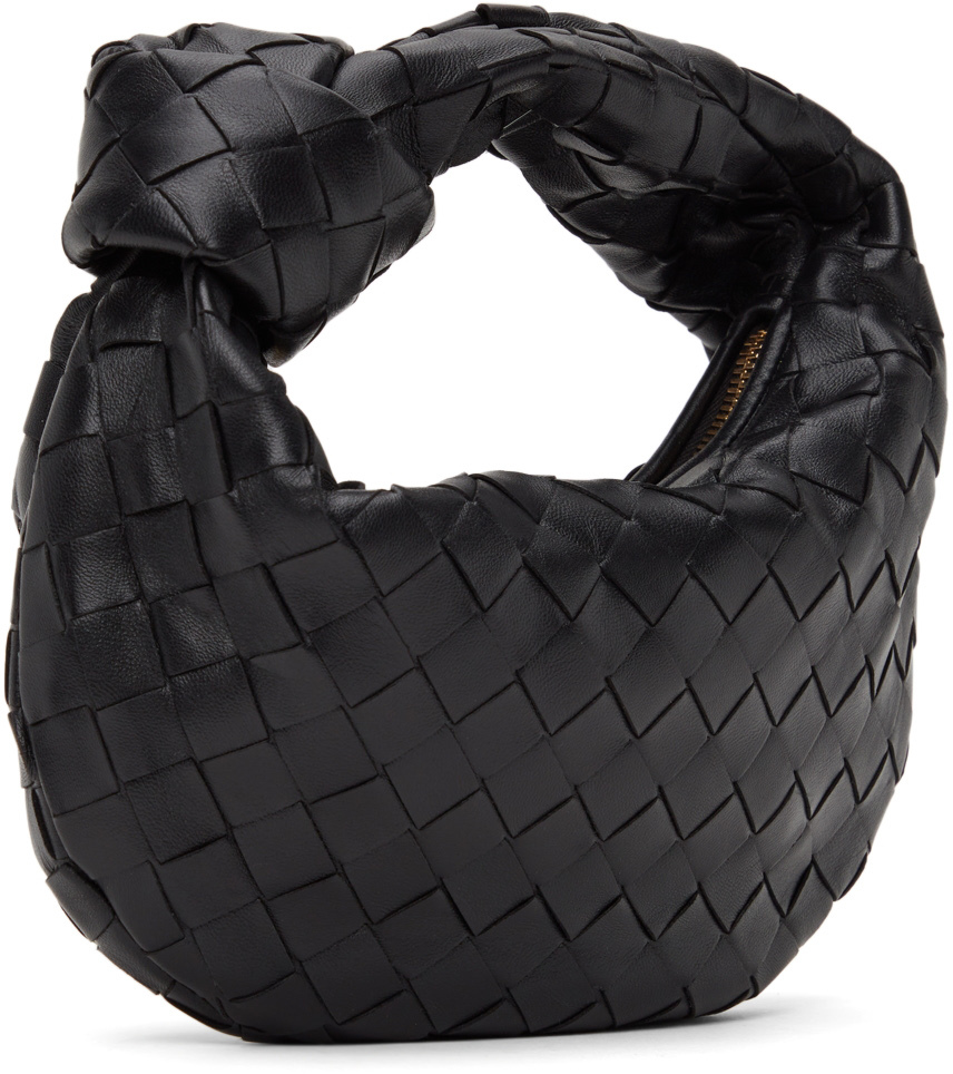 Bottega Veneta Teen Jodie Intrecciato Leather Hobo In Fire Nero