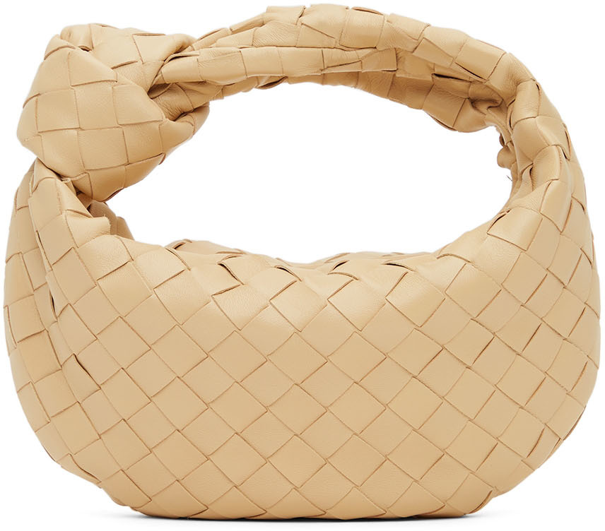 Bottega Veneta Beige Mini Jodie Bag In 9776 Porridge Gold