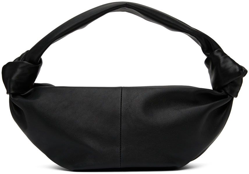 Black Double Knot Top Handle Bag