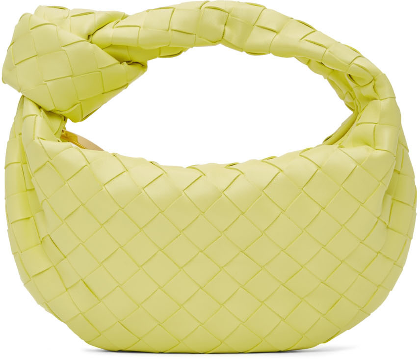 Shop Bottega Veneta Yellow Mini Jodie Bag In 7203 Lantern/gold
