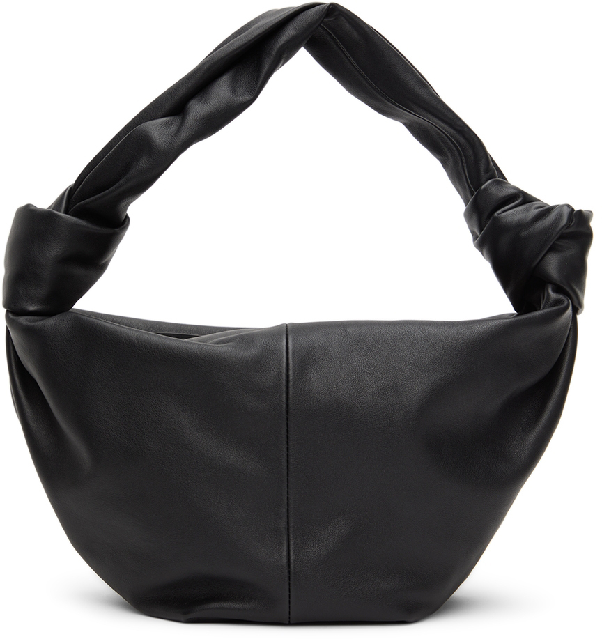Bottega Veneta: Black Double Knot Top Handle Bag | SSENSE Canada