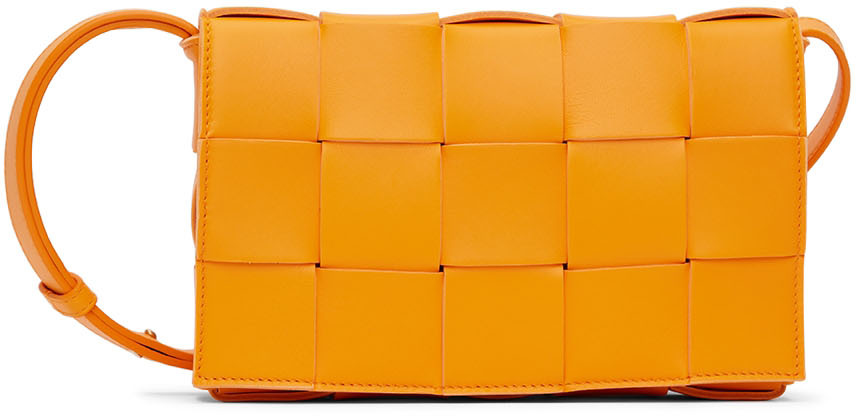 Bottega Veneta Orange Small Cassette Bag 7003 Tangerine/Gold
