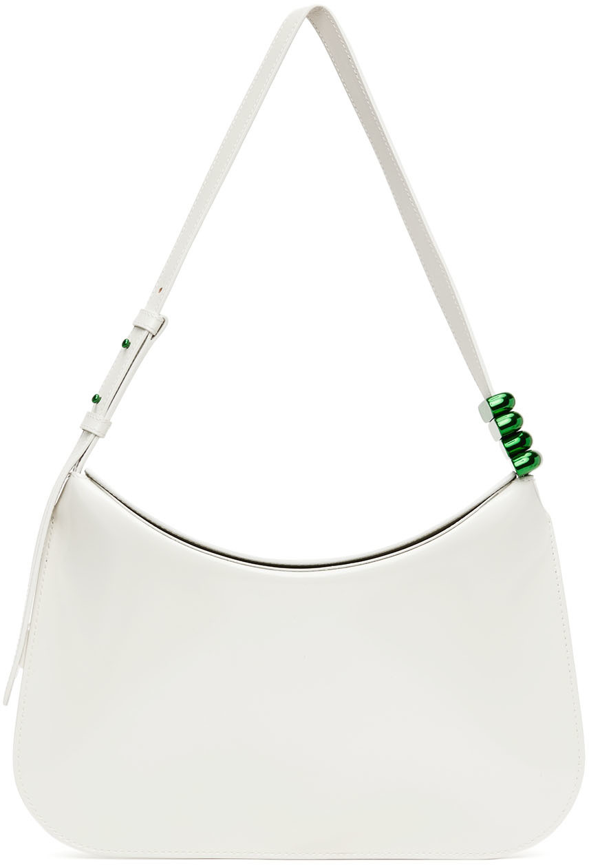 Bottega Veneta White Flap Shoulder Bag - 9068 White/parakeet