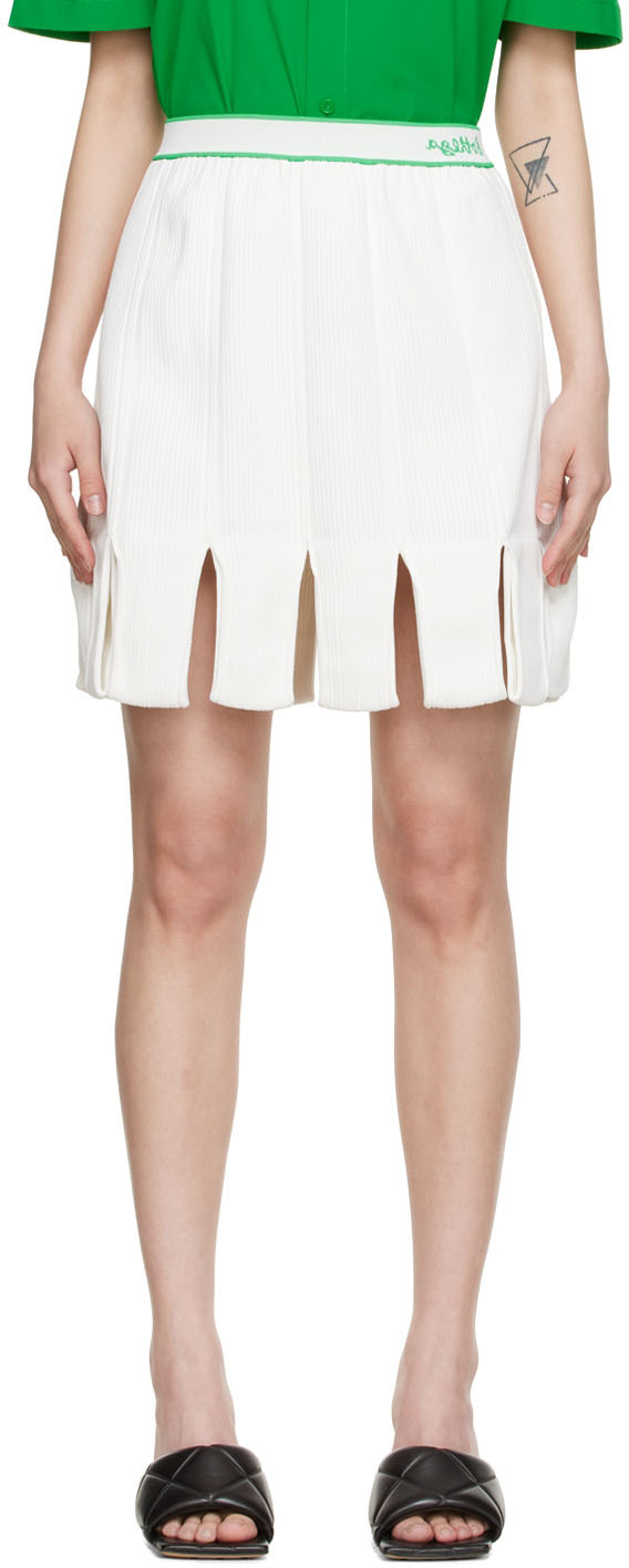 Bottega Veneta Off-White Viscose Mini Skirt