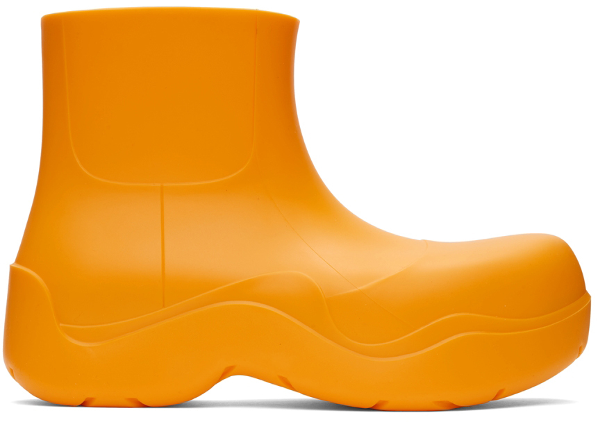Orange Puddle Boots