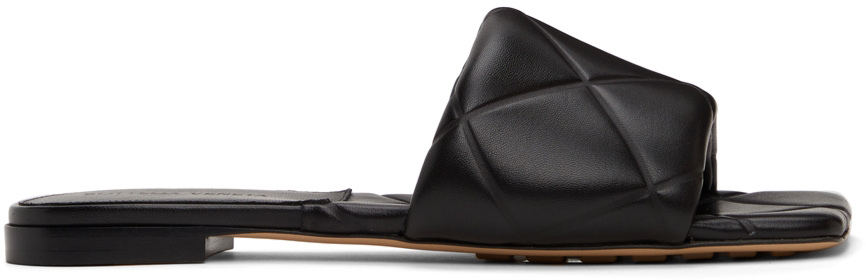 Bottega Veneta Black Padded Lido Flat Sandals