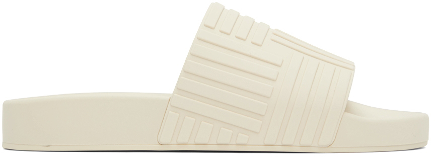 Bottega Veneta Off-White Rubber Slides