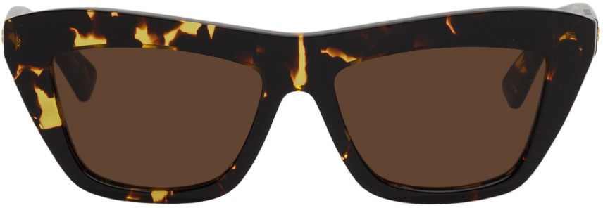 Bottega Veneta Tortoiseshell Shiny New Classic Sunglasses