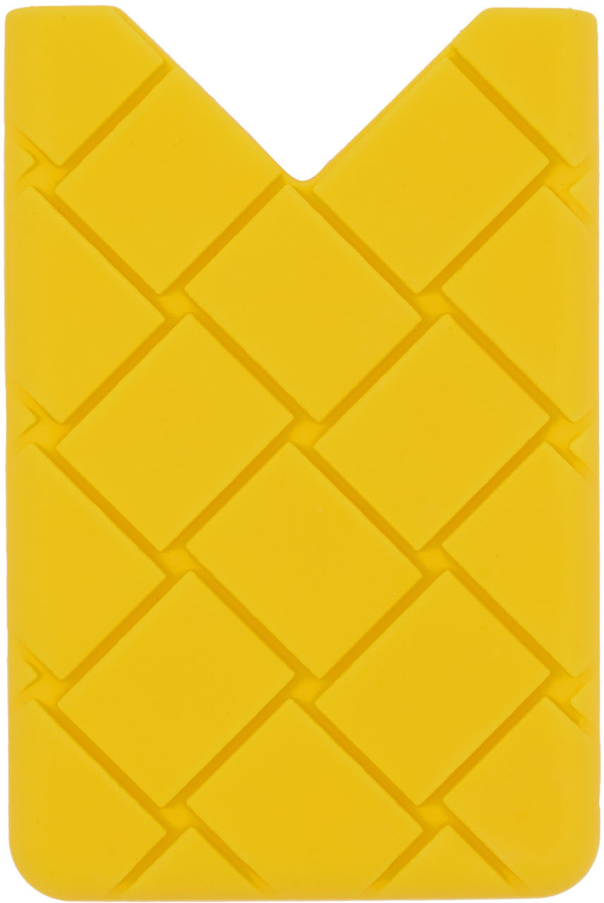 Bottega Veneta Yellow Rubber Card Holder