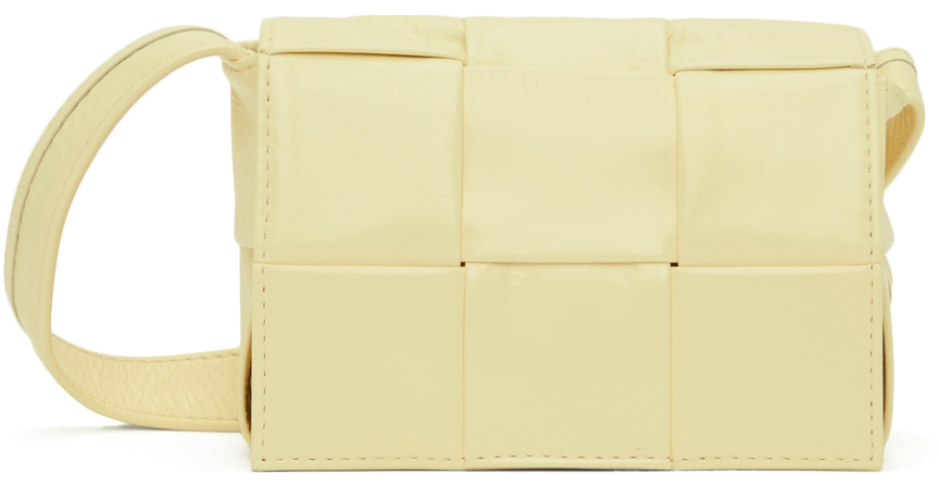 Bottega Veneta Small Brick Cassette - Yellow - Woman - Alpaca Wool, Wool & Polyamide