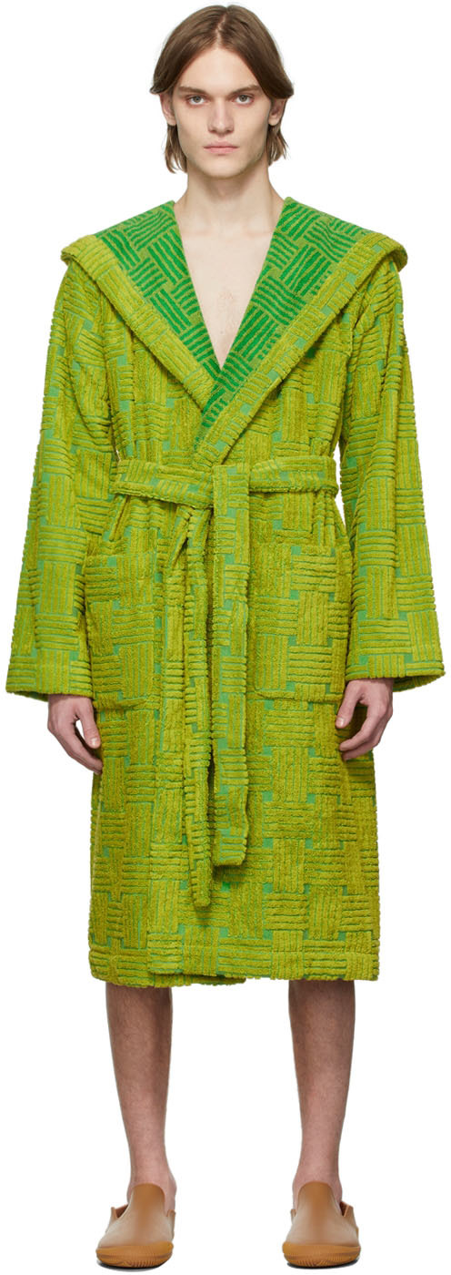 Green & Yellow Intreccio Bath Robe