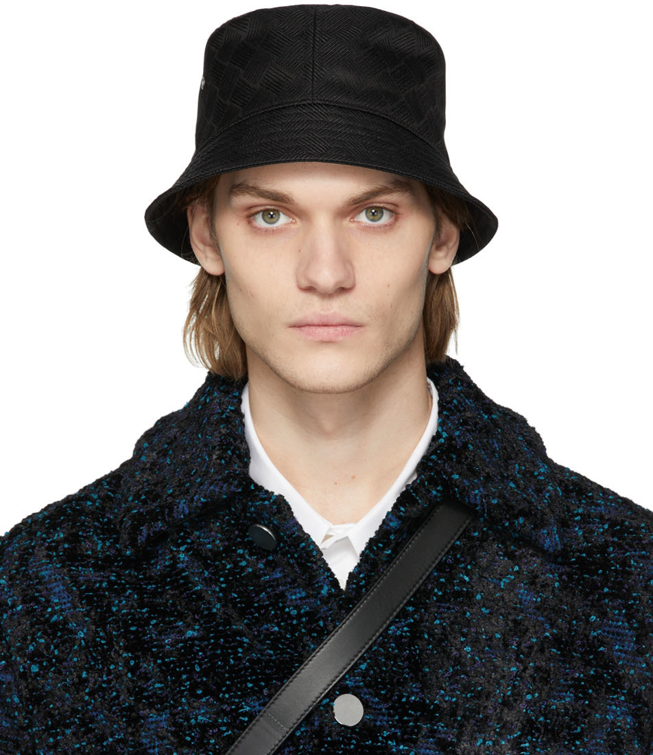 Bottega Veneta Cotton Intreccio Hat in Black for Men Mens Accessories Hats 