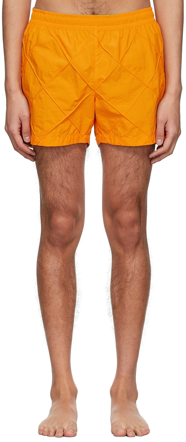 Orange Nylon Swim Shorts