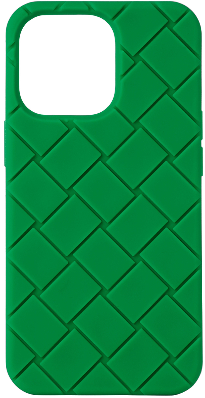 Bottega Veneta Green Intreccio iPhone 13 Pro Case