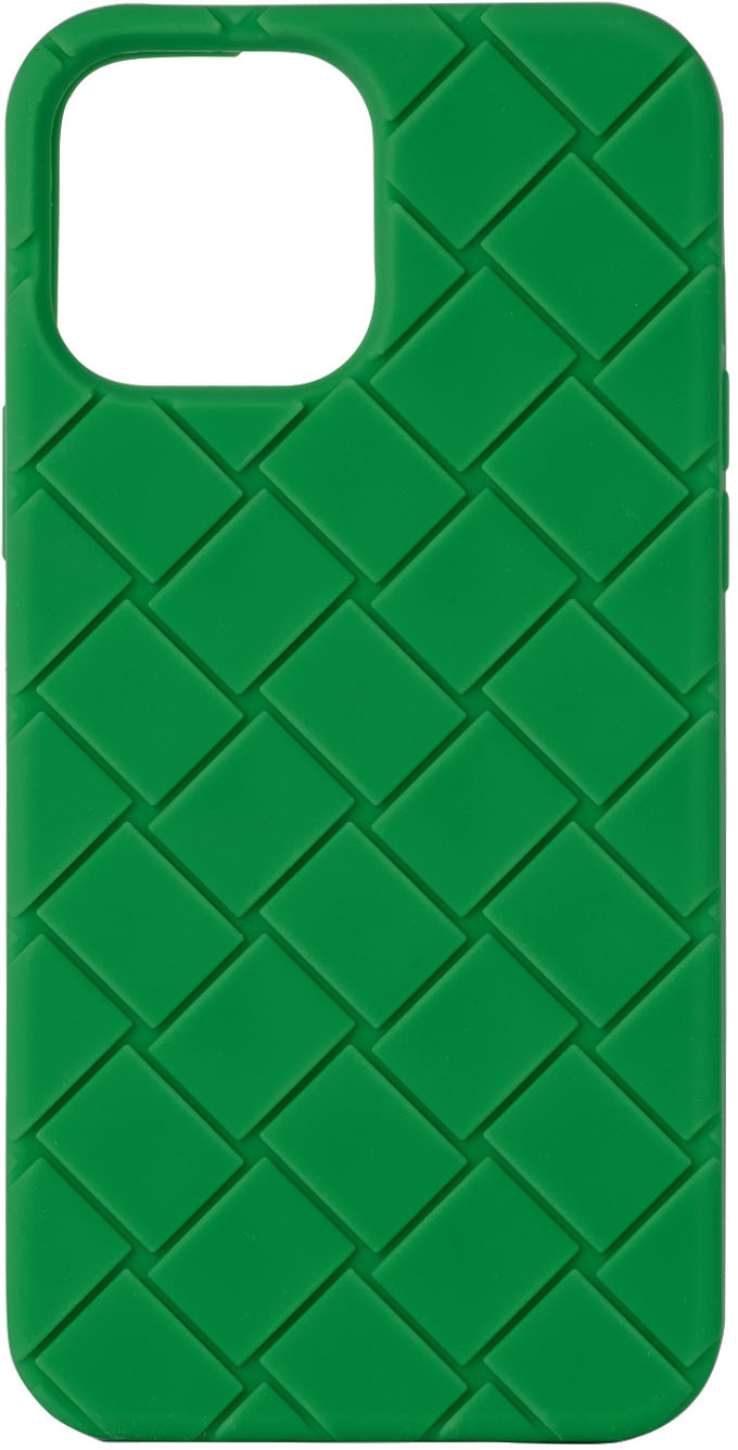 Green Intreccio iPhone 13 Pro Max Case by Bottega Veneta on Sale