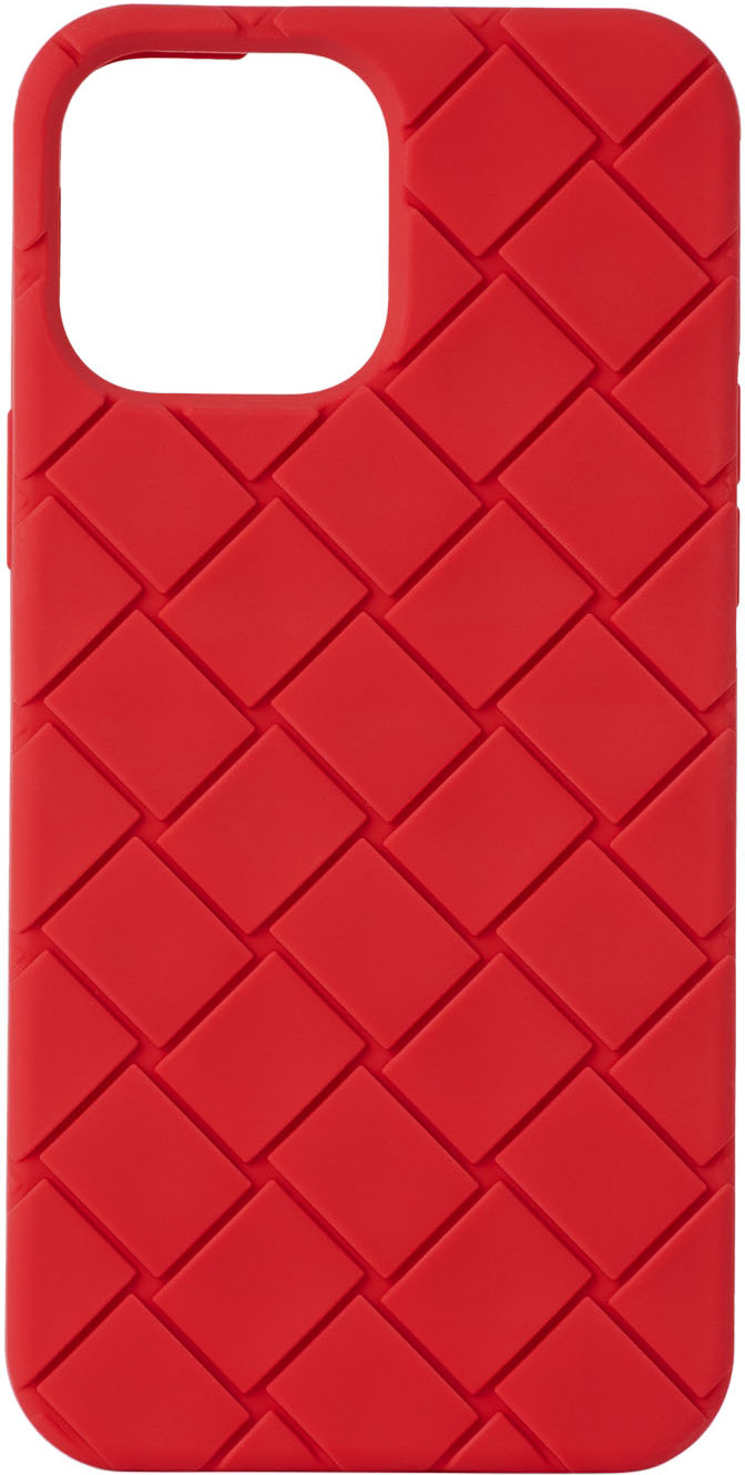 Bottega Veneta Red Intreccio iPhone 13 Pro Max Case