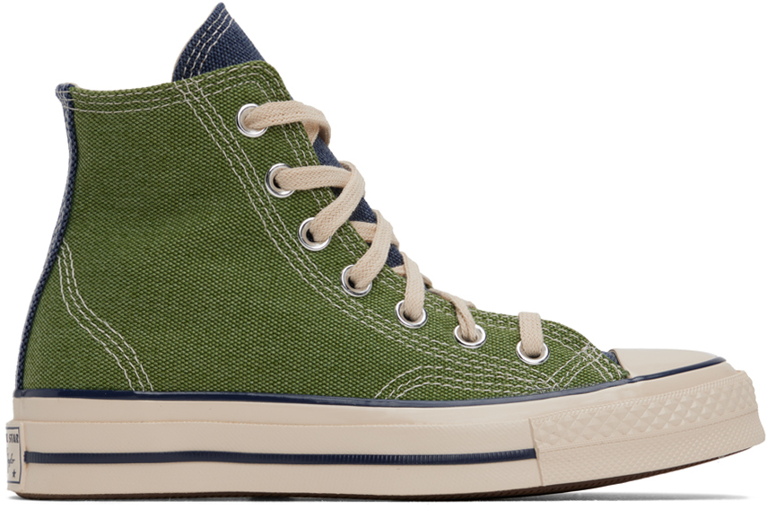 Converse Green & Navy Chuck 70 Hi Sneakers