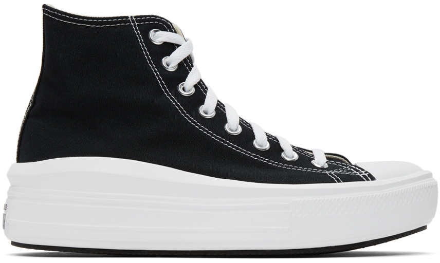 Converse Black & White Chuck Taylor All Star Move High Sneakers