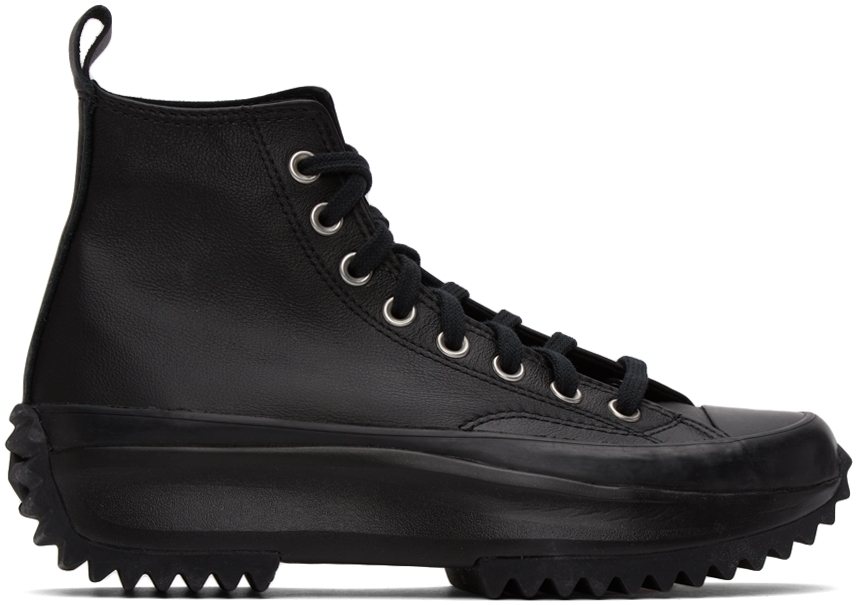 Converse Black Leather Run Star Hike High Sneakers