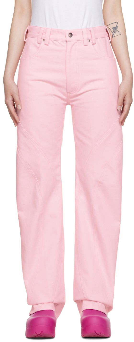 Pale Pink Straight Denim Jean - Pants | Country Road