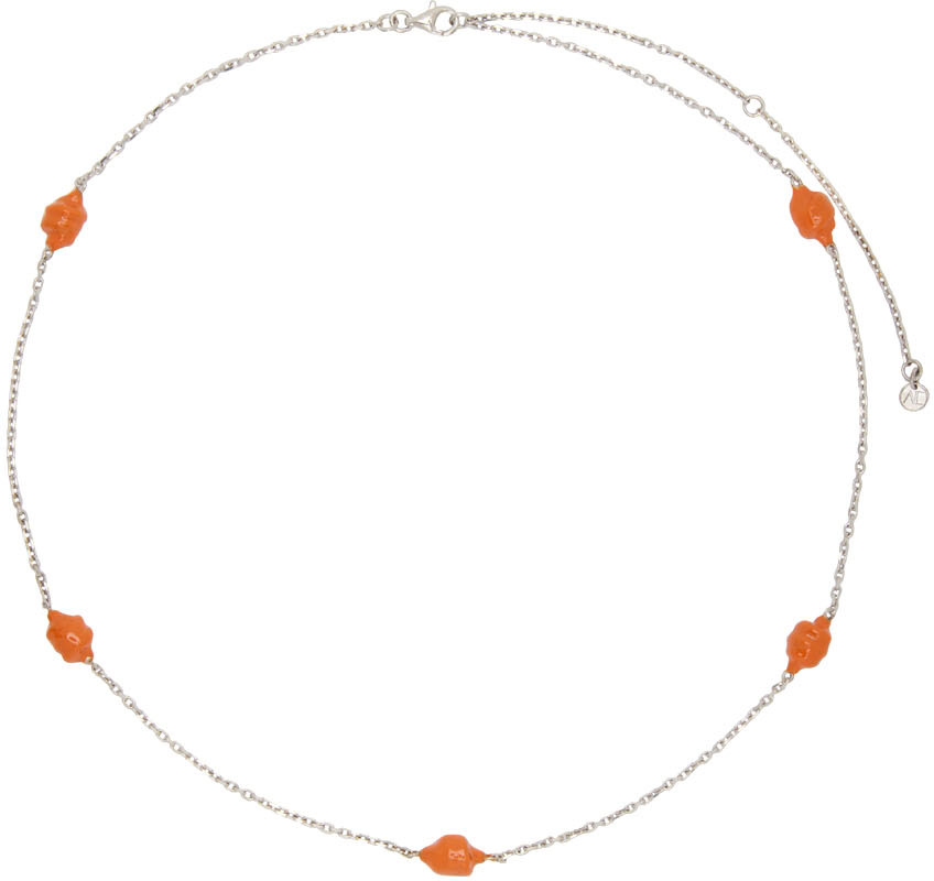 SSENSE Canada Exclusive Orange Alan Crocetti Edition Knot Necklace