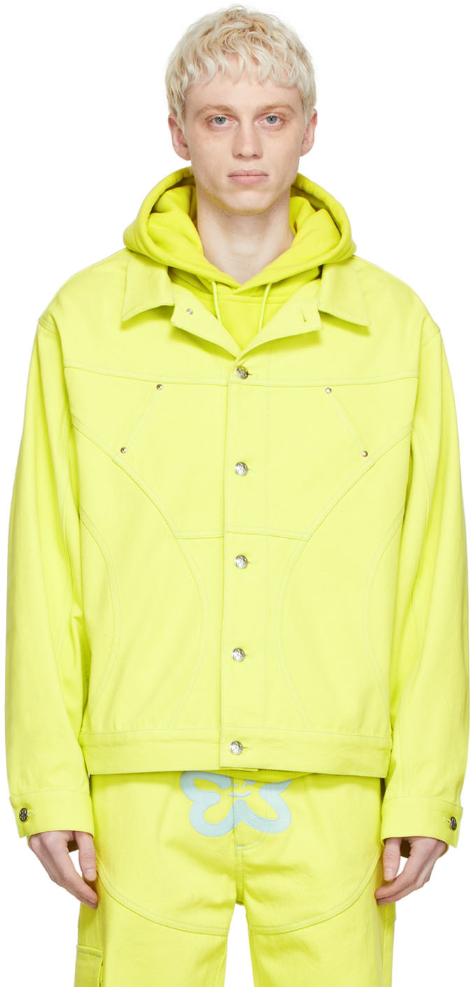 Marshall Columbia Ssense Exclusive Green Denim Jacket In Lime