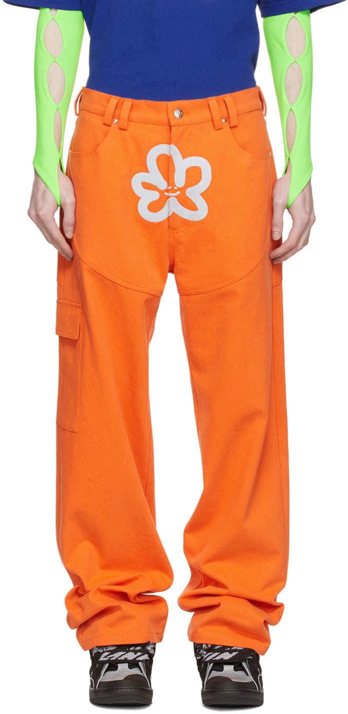 SSENSE Exclusive Orange Cargo Pants by Marshall Columbia on Sale