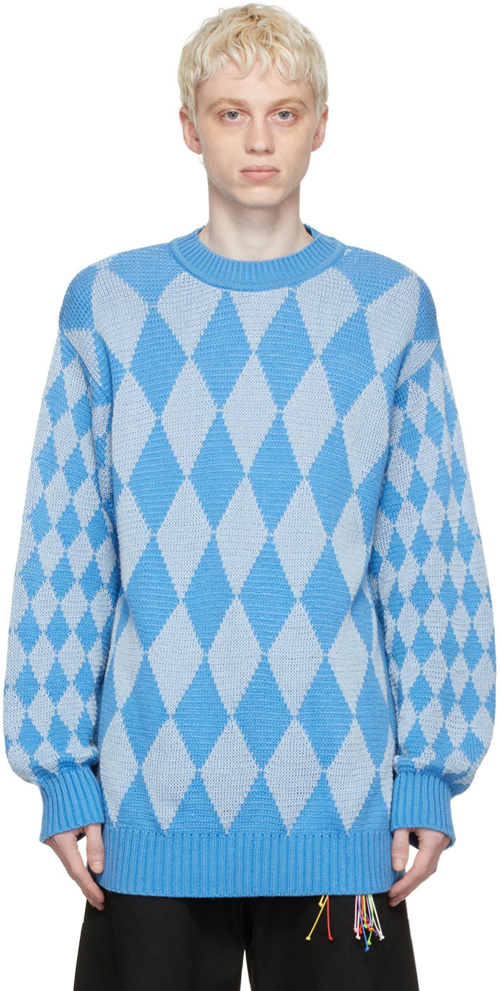 Marshall Columbia Ssense Exclusive Blue Shradha Kochhar Edition Sweater In Sky