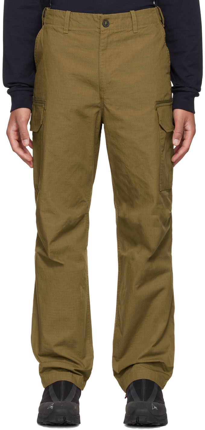 SSENSE Men Clothing Pants Cargo Pants Khaki Cotton Cargo Pants 