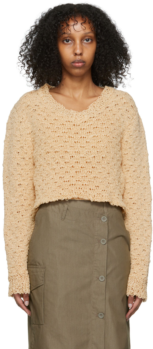 Our Legacy Beige Intact Two Face Sweater