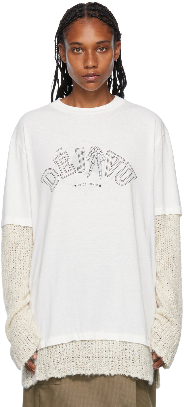 Our Legacy White Mix Long Sleeve T-Shirt