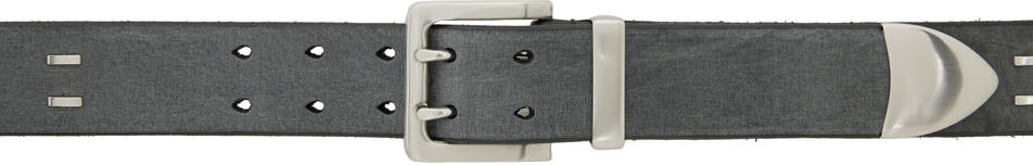 Gray Leather Belt by Our Legacy on Sale