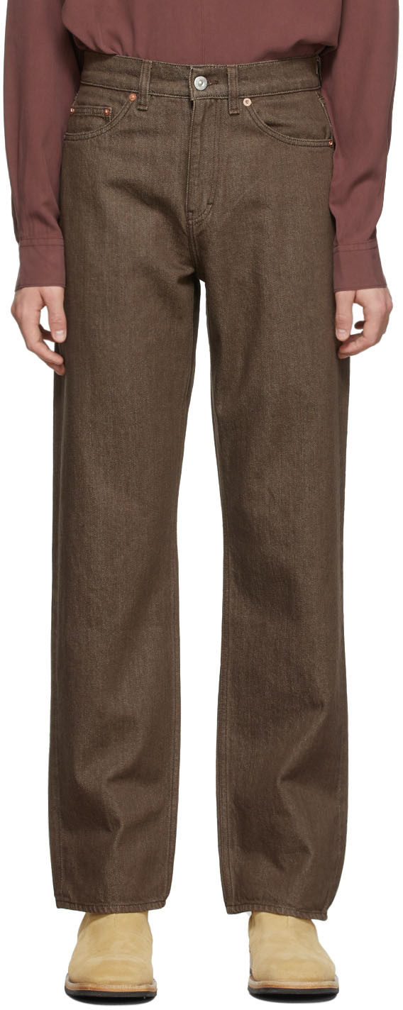 Our Legacy Brown Straight Jeans