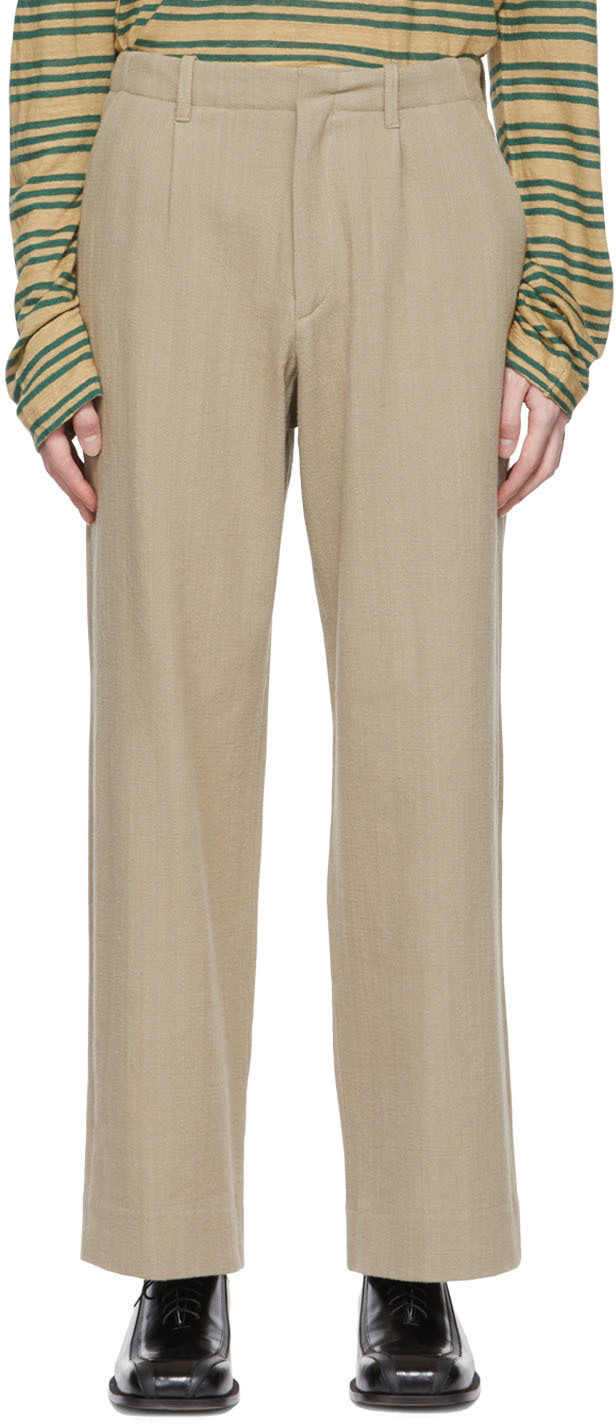 Our Legacy Beige Borrowed Chino Trousers In Neutrals | ModeSens