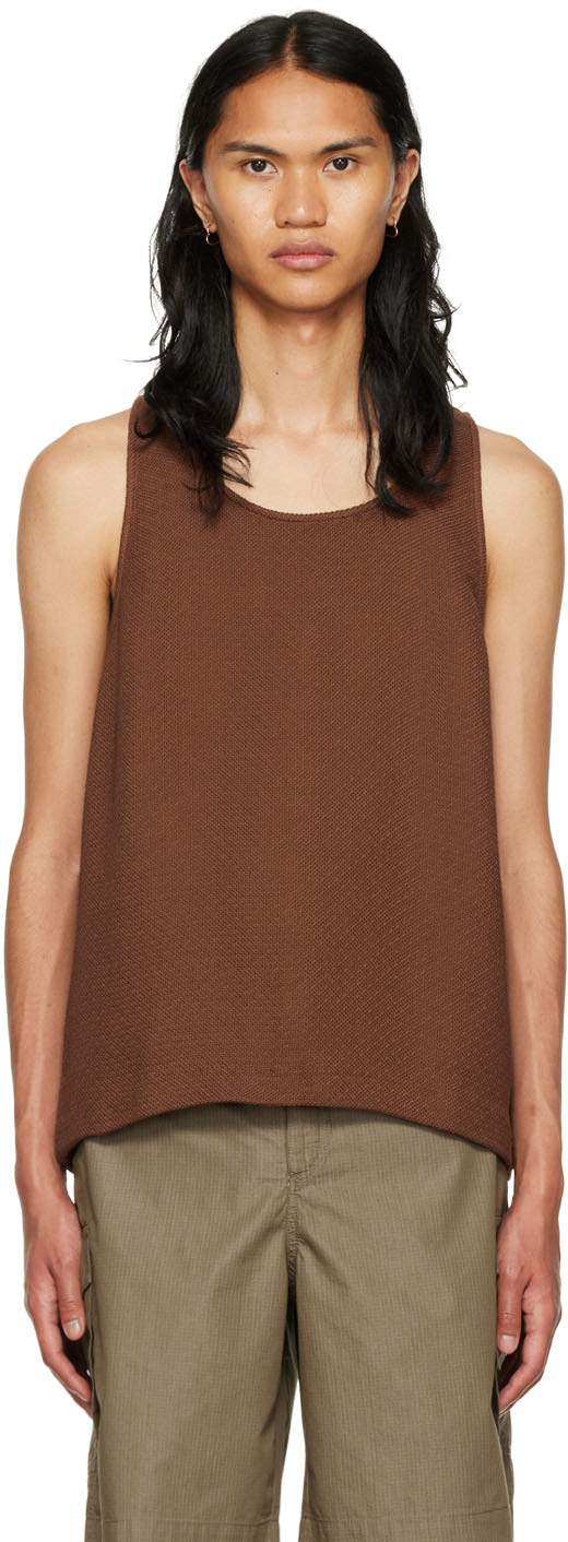 Our Legacy Brown Cotton Tank Top