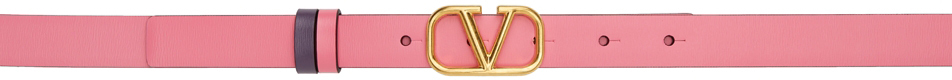 Valentino Garavani Reversible Pink & Purple VLogo Signature belt