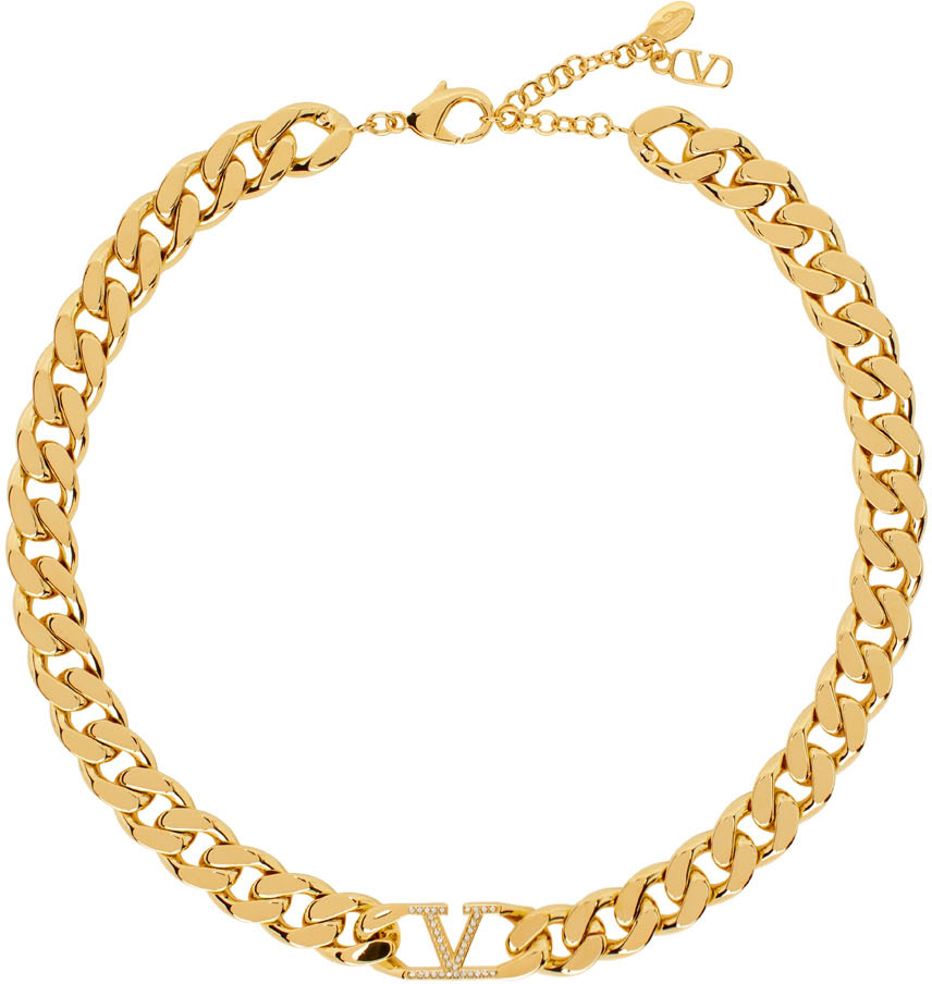 Valentino Garavani Gold VLogo Necklace