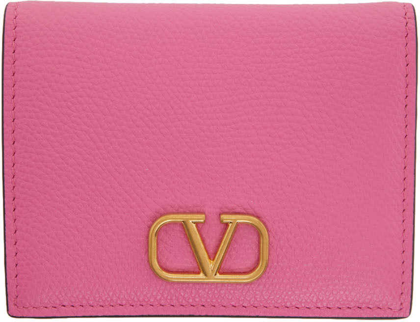Valentino Garavani ピンク VLogo ウォレット